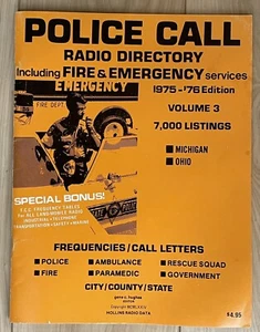 Police Call Scanner Radio Guide 1975 - 1976 Volume 3 Michigan Ohio RadioShack - Picture 1 of 3