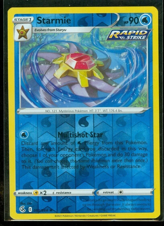 Pokemon - Starmie - 053/264 - RH RARE - Fusion Strike - NM/M -New - Image 1 of 1