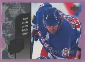 1998 98-99 UD AÑO DEL GRAN UNO CUÁNTICO TROQUELADO WAYNE GRETZKY #GO4 1051/1999 - Imagen 1 de 2