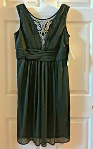 Scarlett Nite Women's Sleeveless Dress Style S284970 Color Black Sz 14 NWT $100 - Picture 1 of 2