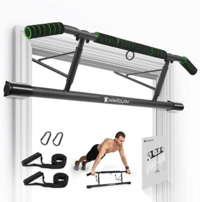 KAKICLAY Chin Up Bar Pull Up Bar Multi-Grip Hanging Bar Multifunctional Fitness - Image 1 of 4