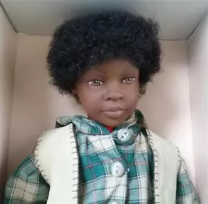 1997 Heidi Ott Little Ones Black Doll NRFB 12" Boy Named Charlie # M63 / BH8830 - Picture 1 of 4