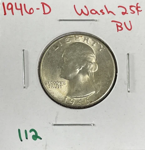 1946-D Washington Quarter Gem BU Uncirculated Cover