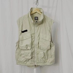 Nike ACG Vintage Vest Mens Large Beige Cargo Utility Pockets 3 Outer Layer Mesh - Picture 1 of 16