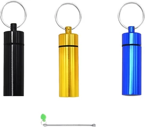 3 Pack Leak-Proof Bottle Portable Pepper Shaker Waterproof Black, Blue, Gold - Picture 1 of 3