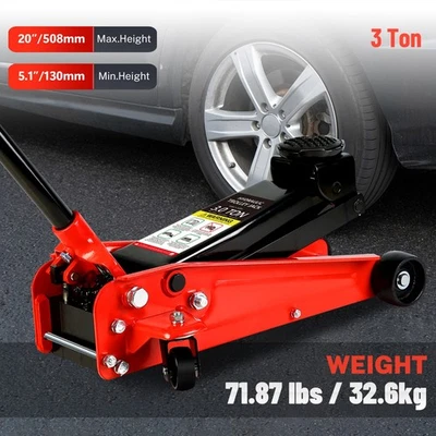 Heavy Duty Steel 3 Ton Floor Jack with Single Piston Quick Lift Pump Foto 1 de 4