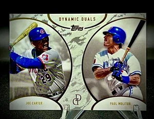 2025 Topps Dynamic Duals Joe Carter & Paul Molitor TORONTO BLUE JAYS LEGENDS 🟢 - Bild 1 von 2