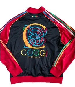VTG Coogi Heritage Full Zip Track Jacket Xl Black Colorful Embroidered AUSTRALIA - Picture 1 of 16