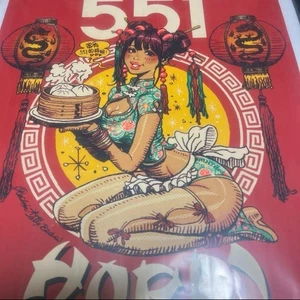 Póster de pantalla de seda ROCKIN' JELLY BEAN 551 HORAI GIRL arte limitado de Japón usado - Imagen 1 de 3
