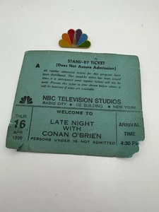 Boleto de estudio stand-by de Conan O'Brien 16 de abril de 1998 de NBC y PIN de NBC - Imagen 1 de 5