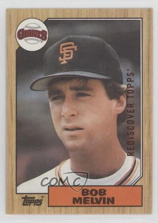 2017 Topps Rediscover Topps Buybacks Red Bob Melvin #1987-549 - Image 1 of 2