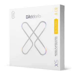 Tres juegos de cuerdas de guitarra eléctrica recubiertas de níquel D'Addario XS; paquete de 3 medidores 9-46 - Imagen 1 de 3