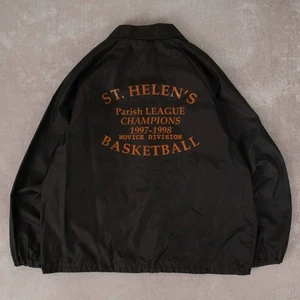 Chaqueta Coach Vintage Años 90 Princeton Tigers XL Hecha en EE. UU. Para Hombre Negra Colegial - Imagen 1 de 6