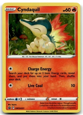 Cyndaquil - (Cosmos Holo) SWSH221 SWSH: Sword & Shield Promo Cards Promo Holo Po - Image 1 of 2