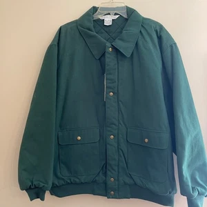 VTG IZOD CLUB Men's Canvas FULL-ZIP Quilted Lined STILL NEW WITH TAGS XL - Picture 1 of 8