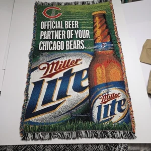 Rare Miller Lite Throw / Blanket Northwest 3 By 5ft Made In USA Vintage - Picture 1 of 8