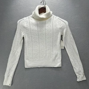 Maeve Sweater Womens XXS Turtleneck Knit Pullover Heart Pattern Anthropologie - Picture 1 of 14