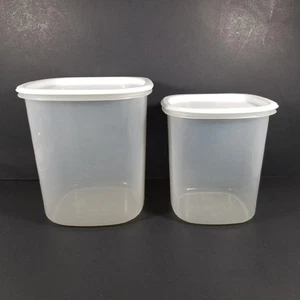 Rubbermaid Servin Saver Container Canister Set #6, 3 Qt & #7, 21 Cup Sheer White - Picture 1 of 13
