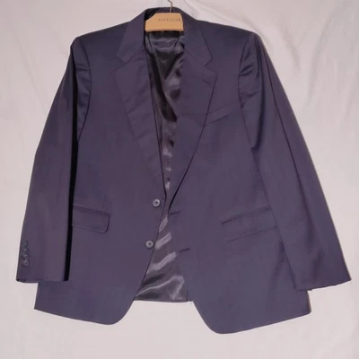 Aquascutum Blazer Men Navy Blue Pinstripe Wool Suit Jacket 44" Chest - Imperfect - Image 1 of 4