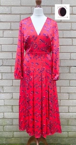Women’s Pre-loved Topshop Long Floral Dress. Satin fabric. Size UK 6 - Picture 1 of 13