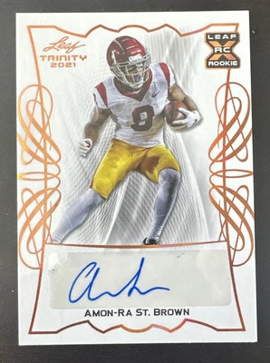 2021 Leaf Trinity #BA-ARS Amon-Ra St.Brown Auto RC - Image 1 of 2
