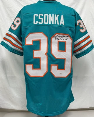 拉里·克森卡签名定制蓝绿色球员球衣 SB VIII MVP Insc PSA 616 — 第 1/4 张图片