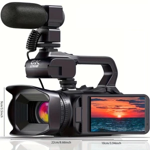6K 64MP Videokamera Camcorder, 18X Digital Zoom IR Nachtsicht Vlogging, 4,0" - Bild 1 von 9