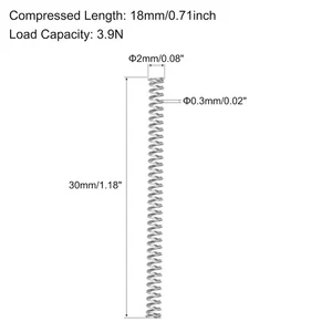10Pcs Compression Springs Kit,304 Stainless Steel Springs,30mm Free Length - Picture 1 of 5
