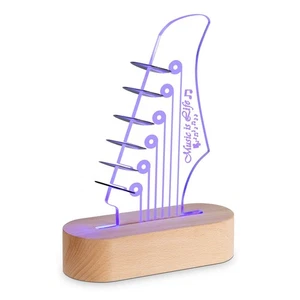 Light Up Guitar Pick Holder 7-Color Changing LED Pick Storage Display & Night... - Picture 1 of 6