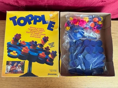 Vintage Topple Board Game 1992 Edition Pressman Balancing Game Complete - Image 1 of 4