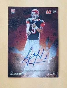 2014 Topps Fire Rookie Onyx Autogramm /25 AJ McCarron #122 Rookie RC SSP Autogramm - Bild 1 von 4