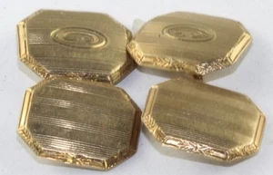 1920'S ANTIQUE ART DECO HAYWARD GOLD FILLED LETTER INITIAL C CUFFLINKS - Picture 1 of 2