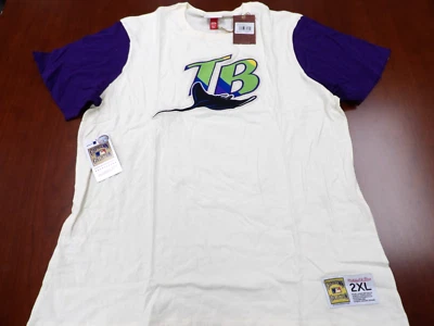 CAMISA MITCHELL & NESS MLB TAMPA BAY DEVIL RAYS CREMA TALLA 2XL $45 Foto 1 de 4