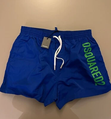 Dsquared2 Mens Blue Swim Shorts With Logo Bleu TG 50 - Image 1 of 4