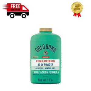 Polvo corporal Gold Bond, fuerza extra medicada, botella de 10 oz envío gratuito EE. UU. - Imagen 1 de 7