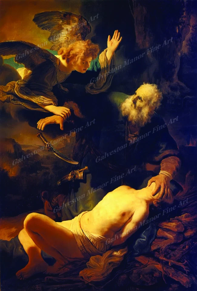 The Sacrifice of Abraham by Rembrandt Giclee Art Print Paper or Canvas - Image 1 of 1