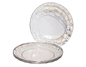 1 Juego de Platos Tupperware Prismas de Hielo 8" Redondos Postre Vajilla Transparente Reutilizable - Imagen 1 de 2
