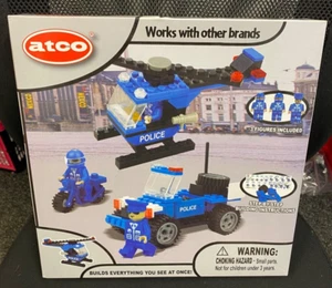 NEW ATCO Brick Construction Toy Set – Police - 126 pieces (Damaged Box) - Picture 1 of 3