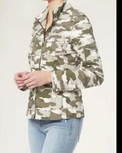 Kensie Jeans Tan & Olive Camo Camouflage Jacket Size Extra Large - Picture 1 of 13