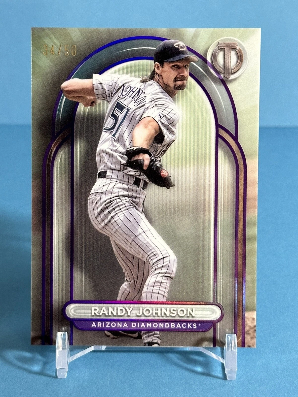 2024 TOPPS TRIBUTE PURPLE RANDY JOHNSON ARIZONA DIAMONDBACKS #68  #34/50