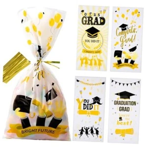 50 Pack Congrats Grad Goodie Bags, Graduation Candy Bags Graduation - Picture 1 of 8