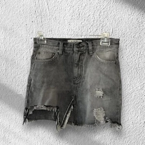 Free People We The Free Damen-Minijeansrock Größe 24 grau Distressed Denim - Bild 1 von 5
