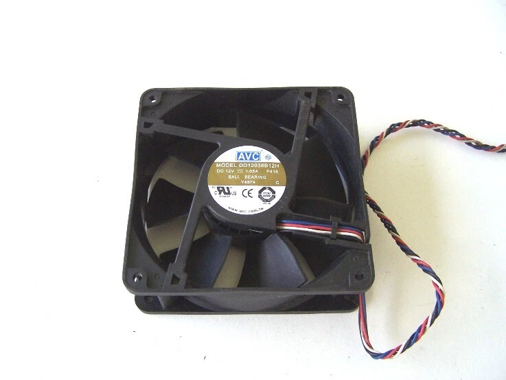 Computer Cooling Fan 120 mm. 12 VDC 1.05A AVC model DD12038B12H Case Fan used OK - Image 1 of 1