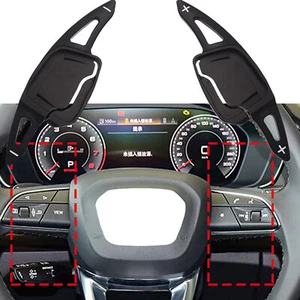 2X Steering Wheel Shift Paddle Extension Cover For Audi A3  A4 S4 B9 C8 A7 A5 - Picture 1 of 12