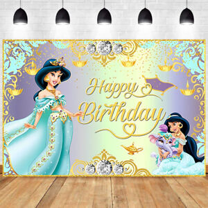 Jaśminowe tło księżniczka dziewczęta happy birthday impreza zdjęcie tło baner