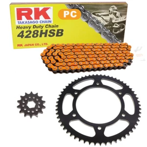 Kit Chaîne Convenablement pour Suzuki Dr 125 S 82-84 RK PC 428 Hsb 122 Ouvrir Or - Picture 1 of 4