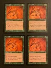 4x Horned Sliver NM, Tempest, MTG English card