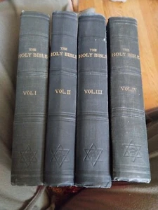 Die Bibel - 1916 Vol. 1-4, 24 Bücher des Alten Testaments, Englisch & Hebräisch  - Bild 1 von 21