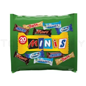 MARS SNICKERS TWIX BOUNTY VIA LATTEA Mini barrette di cioccolato morsi di caramelle 400 g - Foto 1 di 4