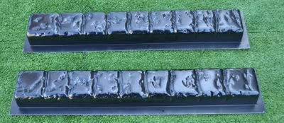 Moldes de hormigón borde piedra borde borde borde moldes ABC plástico Vendido 2 piezas BR15 Foto 1 de 4